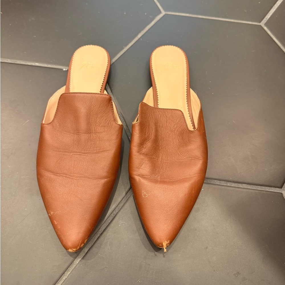 J.Crew Brown Leather Women's Mules
